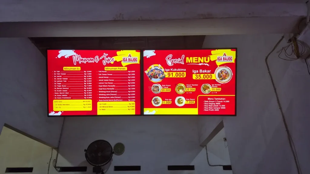menu iga bajog wonosari