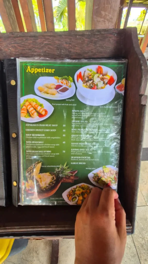 bebek joni menu